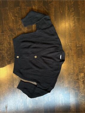 Black Button Cardigan